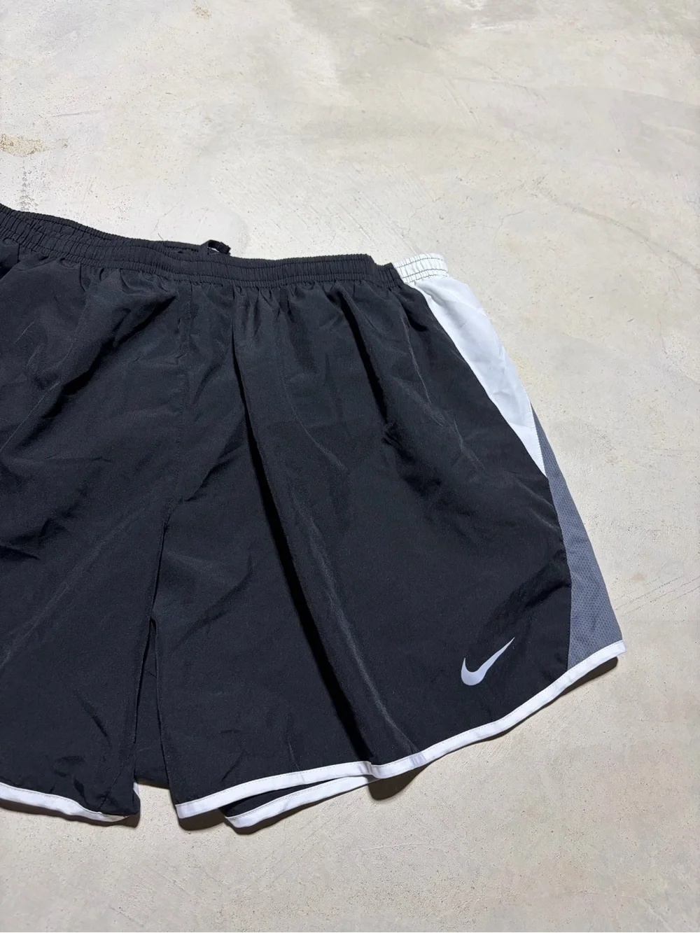 Nike Black Shorts with White and Gray Panels 1X